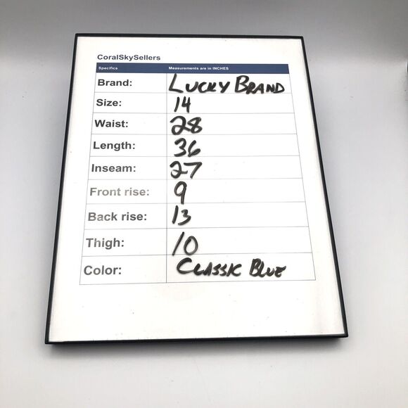 Lucky Brand Womens Straight Leg Mid Rise Jeans Size 14/27 Medium Wash - Picture 2 of 13